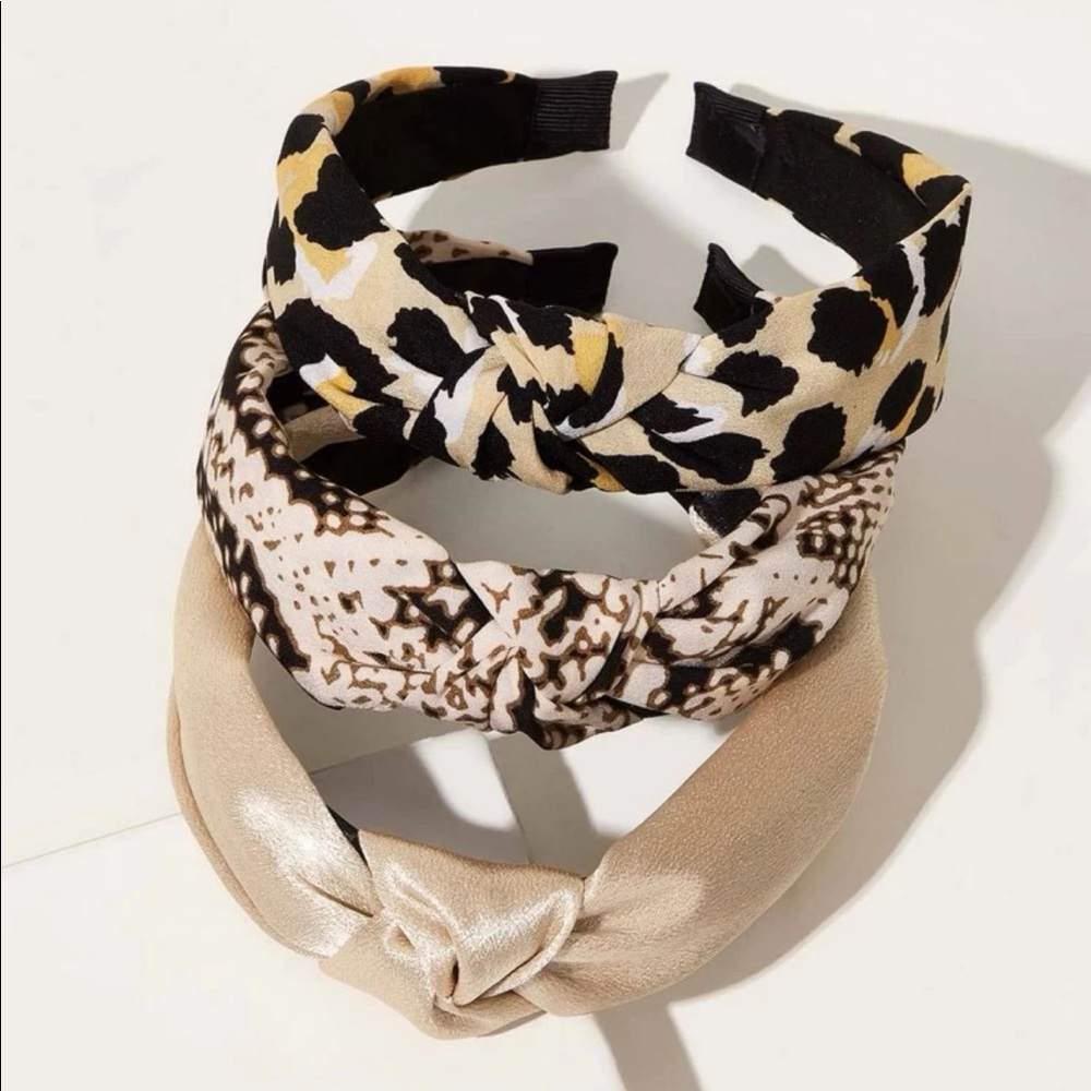 Silk Hair Animal print headband bundle